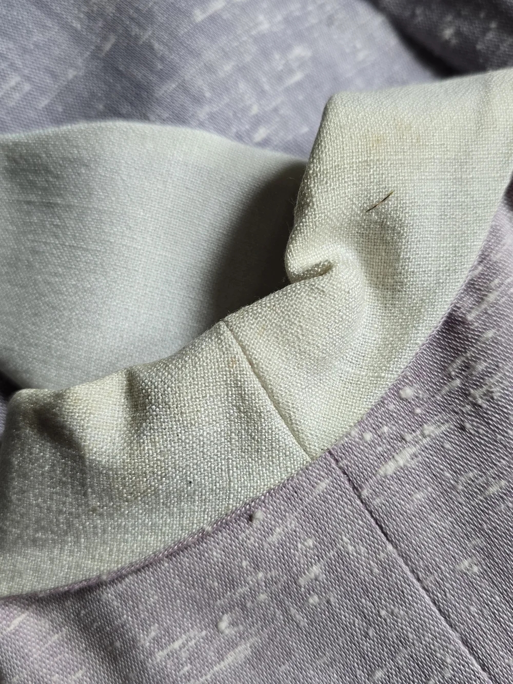 Vintage 40s or 50s Retro Linen Texture Suit Jacket Grey Lilac XXS